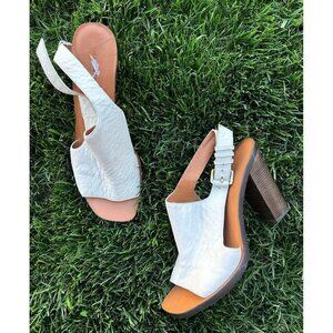 10 Crosby Derek Lam Shoes Womens 9.5 Ivory Leather Open Toe